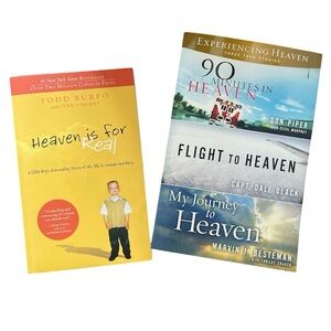 Experiencing Heaven and Heaven is for Real Paperback Books- lot of 2 books